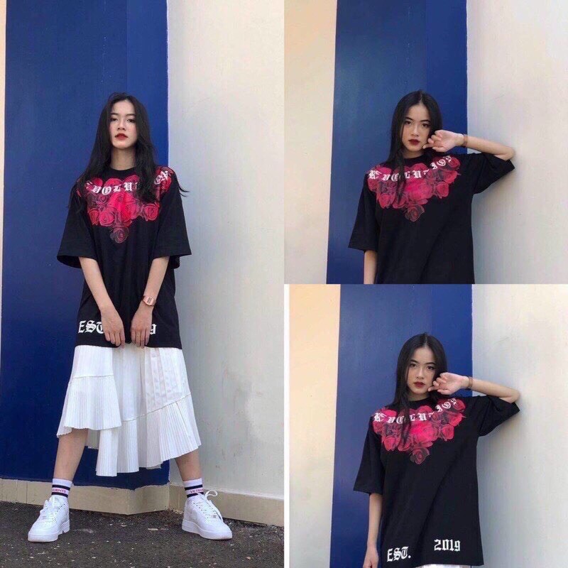 ⭐️SIÊU PHẨM⭐️Áo Phông Nam Nữ Unisex Cổ Tròn In Hình Hoa Hồng Đỏ Hàng Hiệu- Áo Thun Tay Lỡ Hoạ Tiết Đẹp Chất Mát Mùa Hè | BigBuy360 - bigbuy360.vn