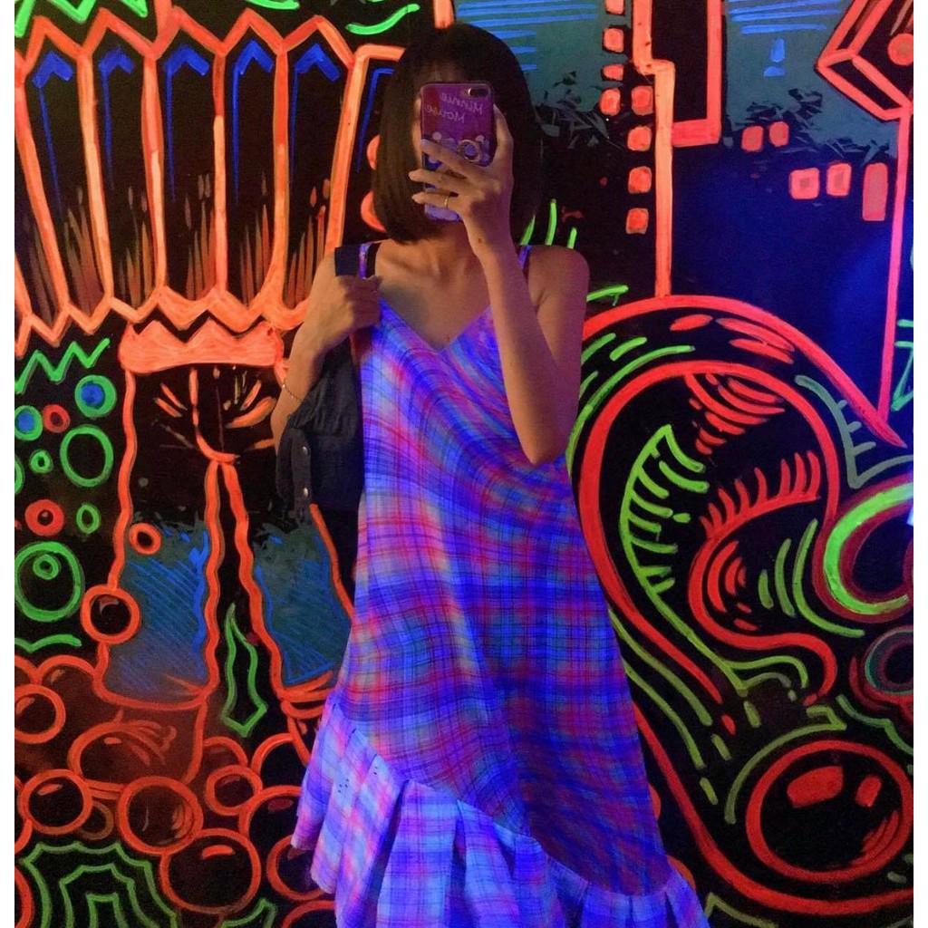 Đầm Hai Dây Maxi Chân Váy Xoè Cầu Vồng TARTAN - Tartan Dress/Rainbow/Designed Pattern--TIẾT KIỆM 79k khi mua cả SET | BigBuy360 - bigbuy360.vn