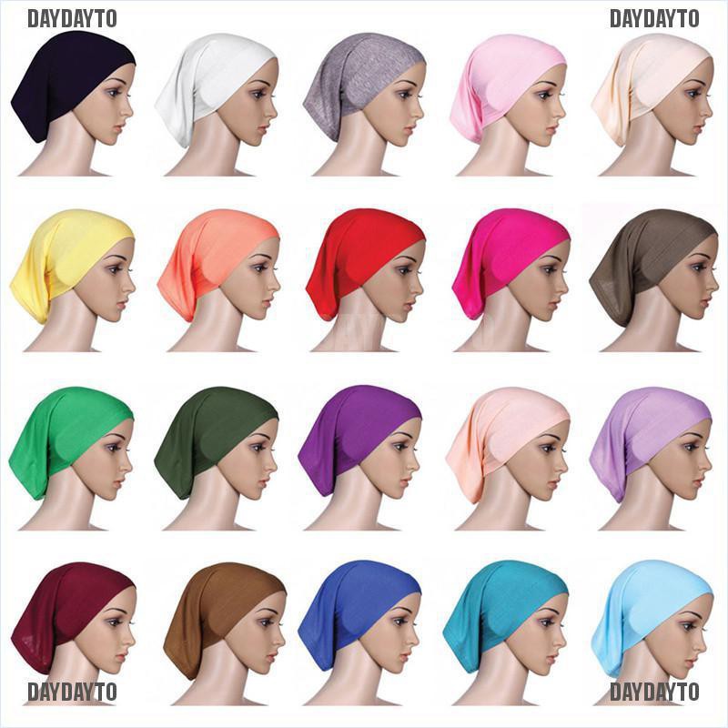 [DAYDAYTO] Islamic Muslim Women's Head Scarf Cotton Soft Underscarf Hijab Cover Headwrap