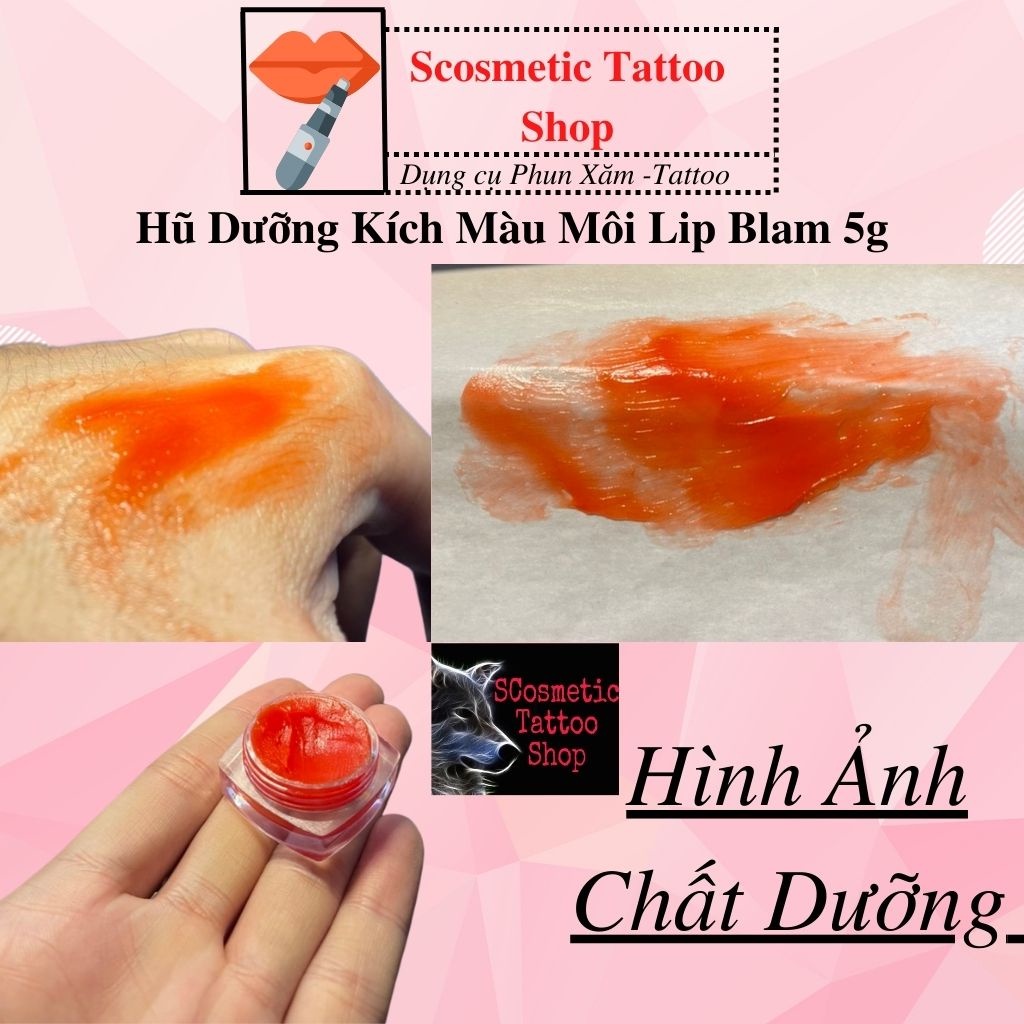 Dưỡng kích màu môi,Son dưỡng đỏ tươi từ gấc triết xuất từ thiên nhiên sau xăm-5g