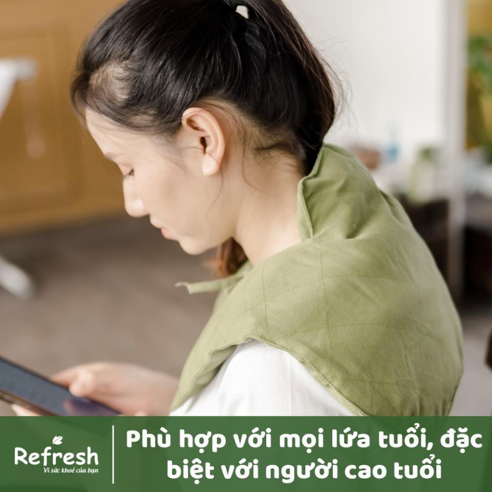 Túi chườm thảo dược giảm đau vai gáy 100% tự nhiên, làm nóng bằng lò vi sóng - REFRESH