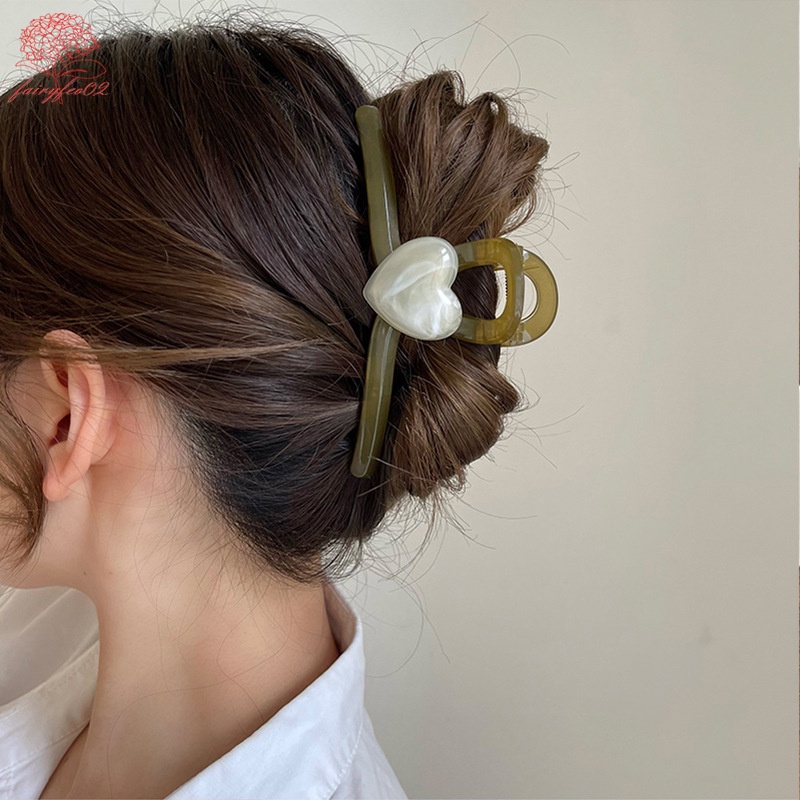 Kẹp Tóc Hình Trái Tim Màu Sắc Xinh Xắn Phong Cách Hàn Quốc