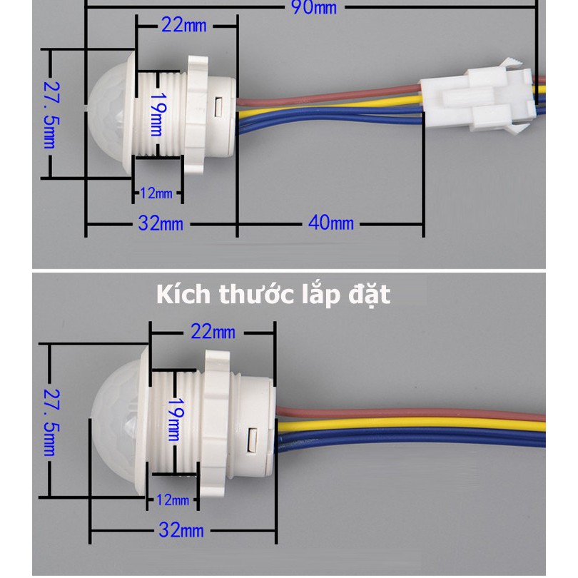BT1 - Công tắc cảm biến chuyển động hồng ngoại mini, tắt mở đèn tự động