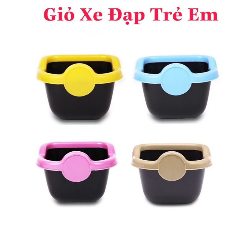 Giỏ xe đạp trẻ em nhiều màu sắc kèm ốc