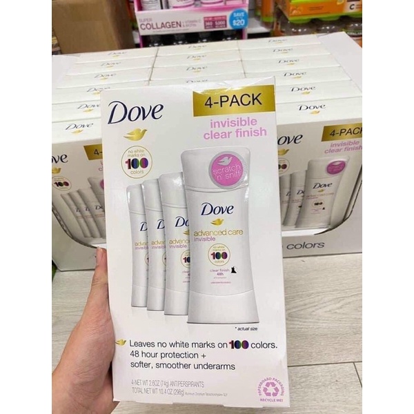 Lăn khử mùi Dove mùi lựu 74g - Nhập USA