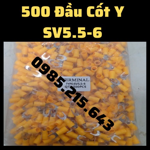 500 Đầu cos chữ Y SV5.5-6, đầu cos dây điện, đầu cos, đầu cos chữ y, cốt càng cua