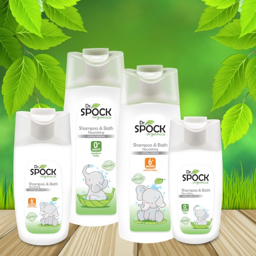 Sữa tắm gội hữu cơ Dr.Spock Organics 400ml làm sạch an toàn cho làn da nhạy cảm bé từ 6 tháng - Herbaby