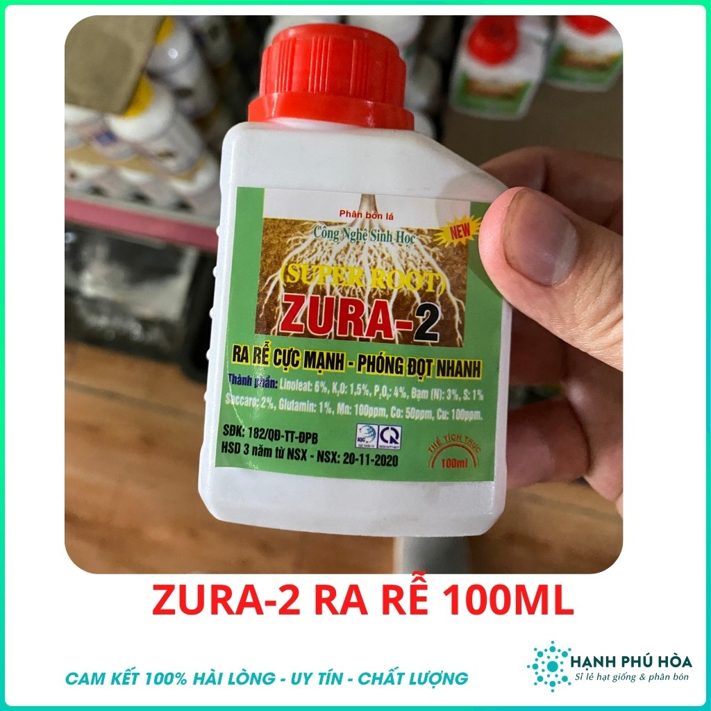 Phân Bón Siêu Ra Rễ ZURA-2 100ml/Hũ- Kích Thích Ra Rễ Cực Mạnh, Giúp Cây Tăng Trưởng Chống Rụng Hoa, Tăng Đậu Trái