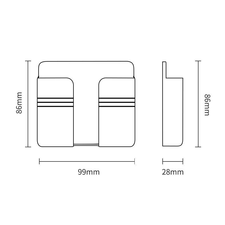 Giá đỡ sạc điện thoại sáng tạo Bộ lưu trữ treo tường đa chức năng Cạnh giường Giá đỡ cố định bằng keo