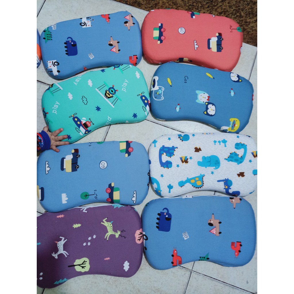 Gối cao su non có sẵn vỏ gối- bé mẫu giáo và sơ sinh