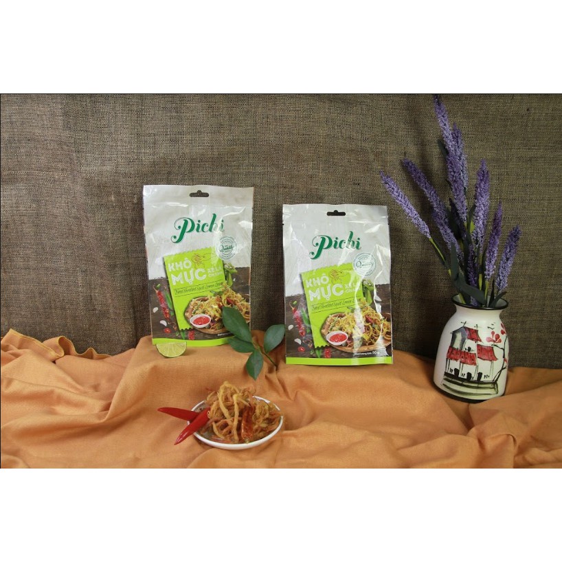 Khô mực xé vị lá chanh Pichi gói 50g | BigBuy360 - bigbuy360.vn