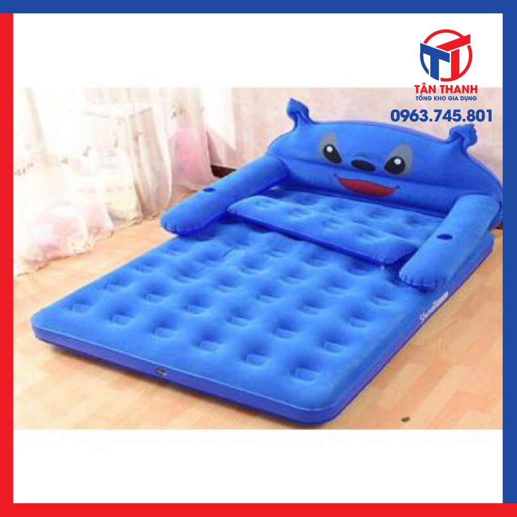 [ sale mùa hè] Giường hơi hình thú kute kèm bơm và miếng vá .kt 120 x200cm