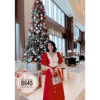 Bigsize Đầm phối nơ D645