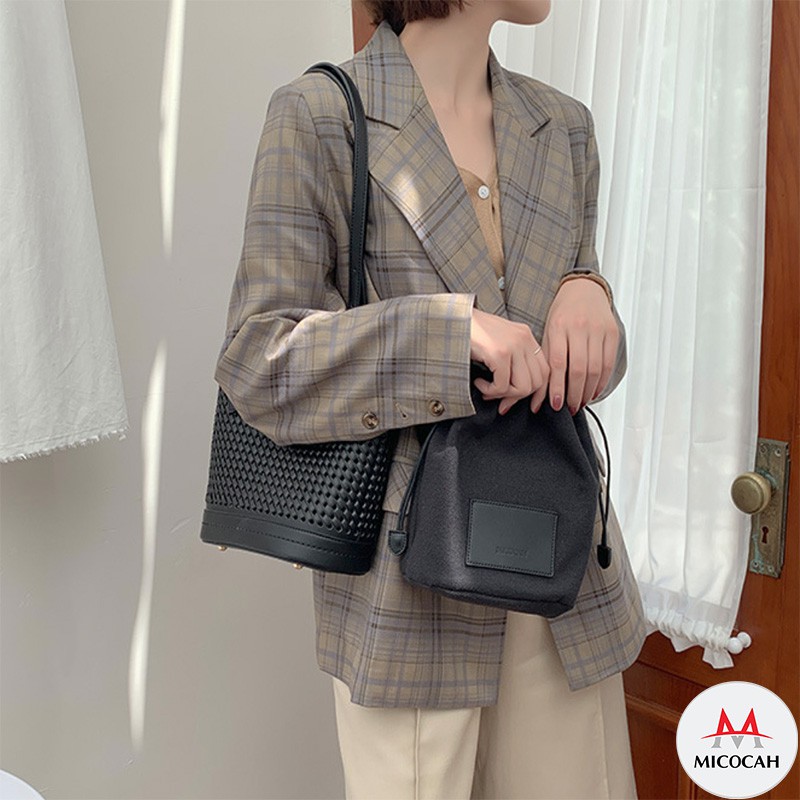Túi Xách Nữ Kẹp Nách MICOCAH Đi Làm Đi Chợ Dáng Công Sở Thời Trang Phối Mây Đan Cao Cấp Cực Đẹp MC42 - Micocah Mall