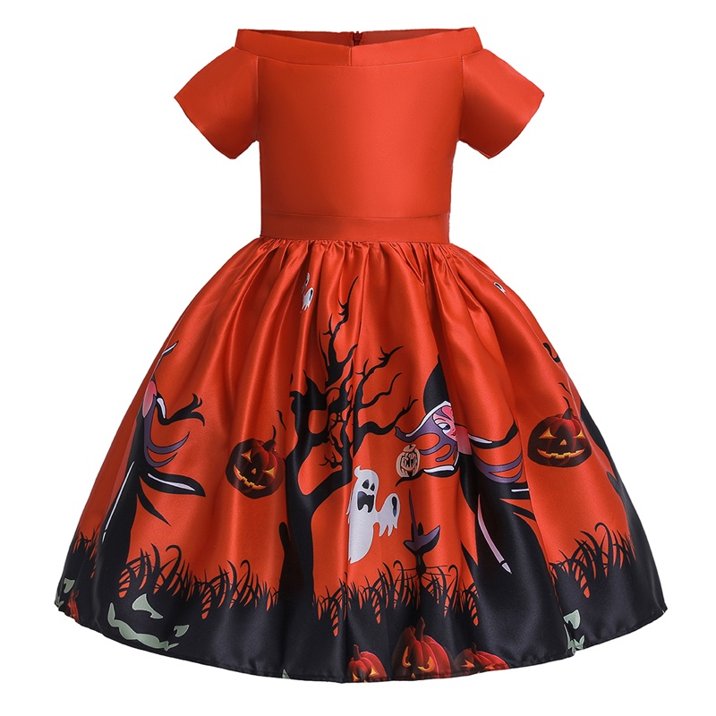 Đầm Hóa Trang Halloween Công Chúa Ma Cho Bé Gái 2-10 Tuổi