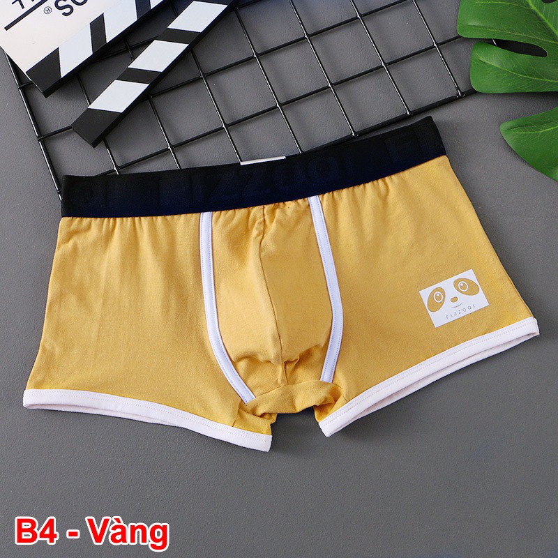 Quần lót nam cao cấp FIZZOQI QS8 quần sịp đùi 4 màu, chất cotton, đầy đủ size từ 38-105kg
