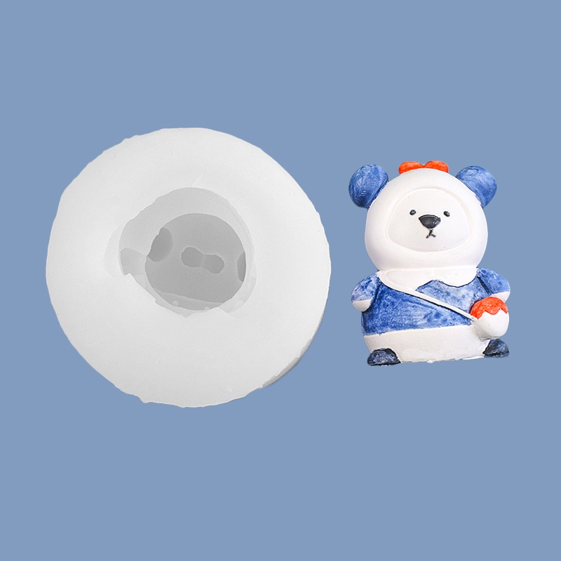 Khuôn Silicon Mềm Tạo Hình Ba Lô Gấu Trang Trí Bánh Kem / Chocolate