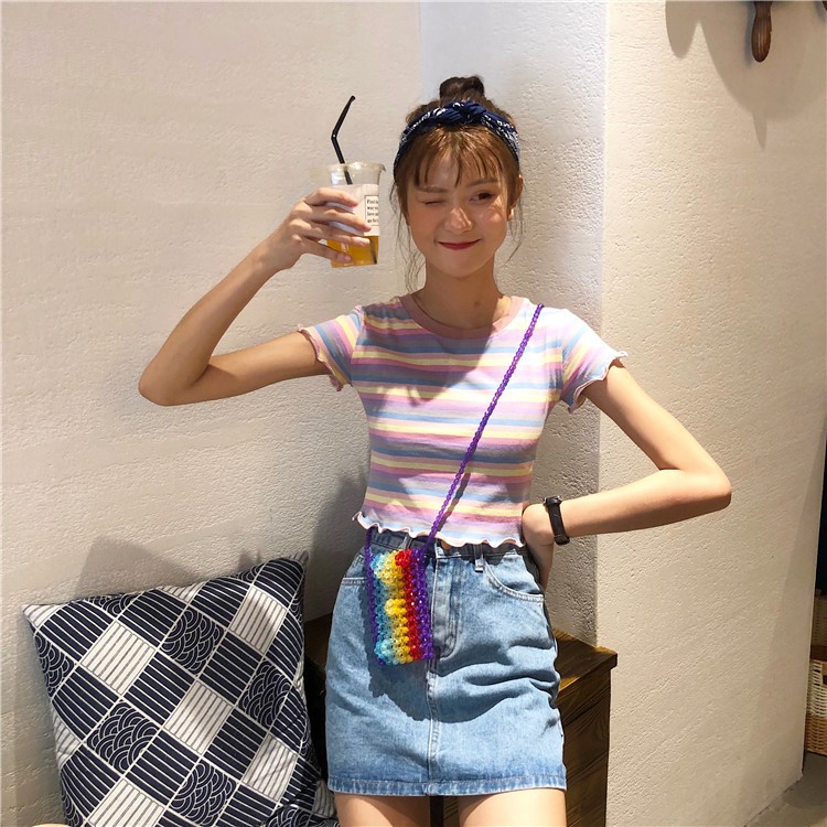 [Hàng có sẵn]Áo croptop len Ulzzang Quảng Châu ALC17