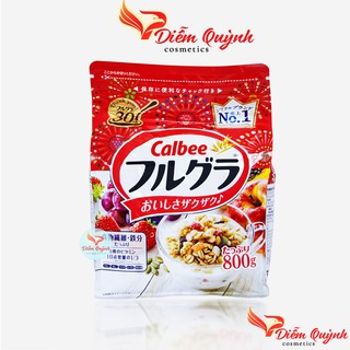 Ngũ Cốc Calbee 800g Nội Địa Nhật Bản - Ngũ Cốc Hoa Quả Callbee sấy khô