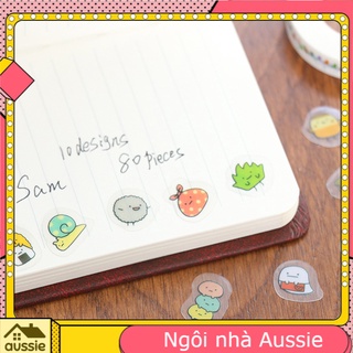 Túi Sticker 80 Miếng Dán Hoạt Hình - Aussie House
