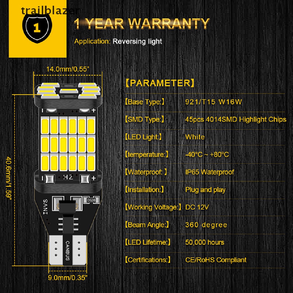 Set 2 Đèn LED T16 T15 921 W16W Cho Xe Ô Tô Hyundai Tucson Dio