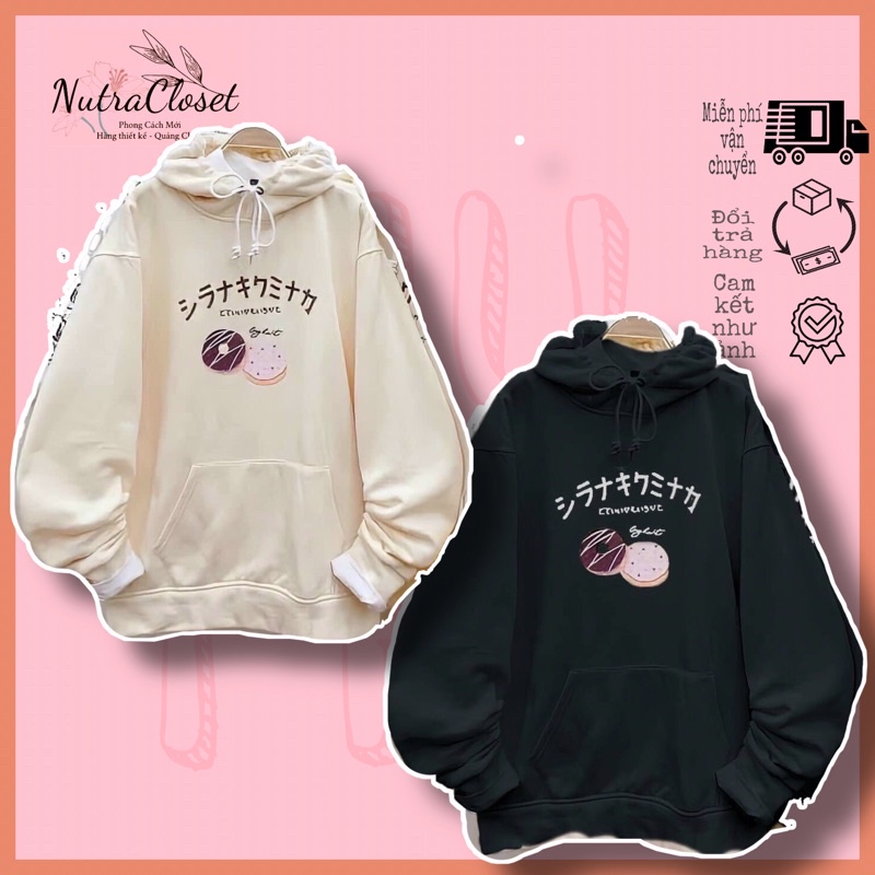 Áo khoác chui đầu hoodie nỉ ngoại tay phồng unisex ulzzang nam nữ