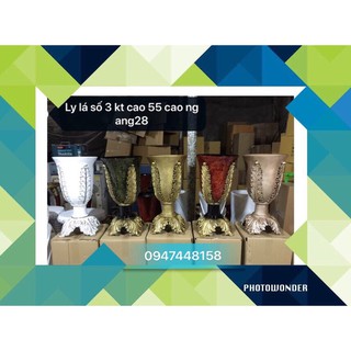 Bình hoa composite dáng ly lá số 3 cao 56cm