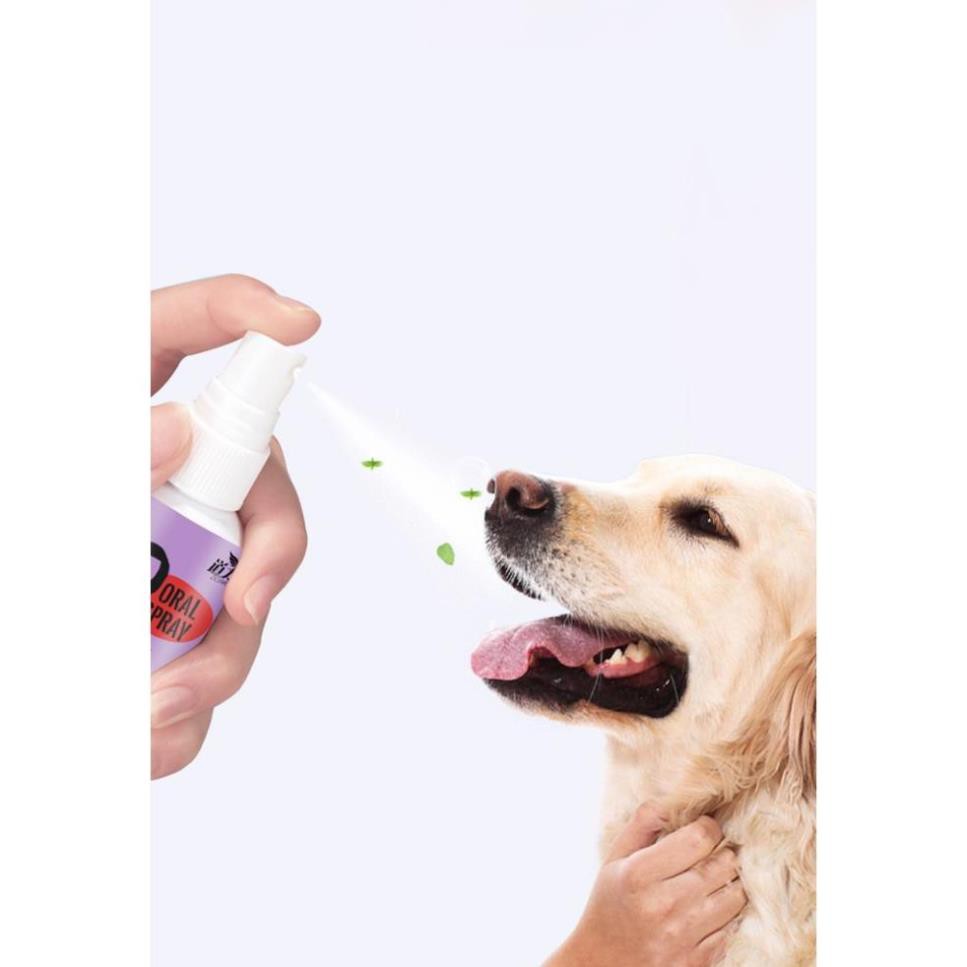 Giảm giáSTHA- Xịt vệ sinh khử mùi hôi răng miệng cho chó mèo ORAL SPRAY PET 120ml