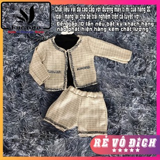 Bộ vest dạ quần sooc trẻ em cho bé gái siêu sang chảnh (Size 1-5) (095198)