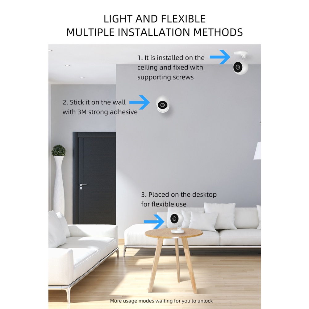 Coza Camera Ip Wifi Thông Minh A2 Đa Cảnh Điều Chỉnh Được 360 ° Với Tầm Nhìn Ban Đêm Và Phát Hiện Chuyển Động Hồng Ngoại Quan Sát Ban Đêm Giám Sát Từ Xa