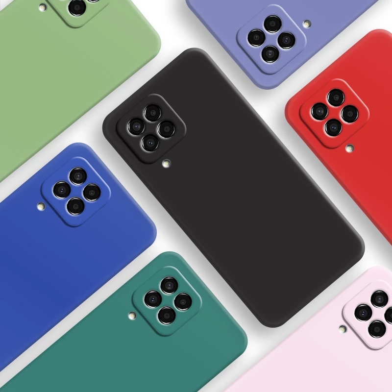 Ốp Điện Thoại Silicone Mềm Màu Trơn Chống Sốc Cho Samsung Galaxy M33 M53 M23 M12 5G