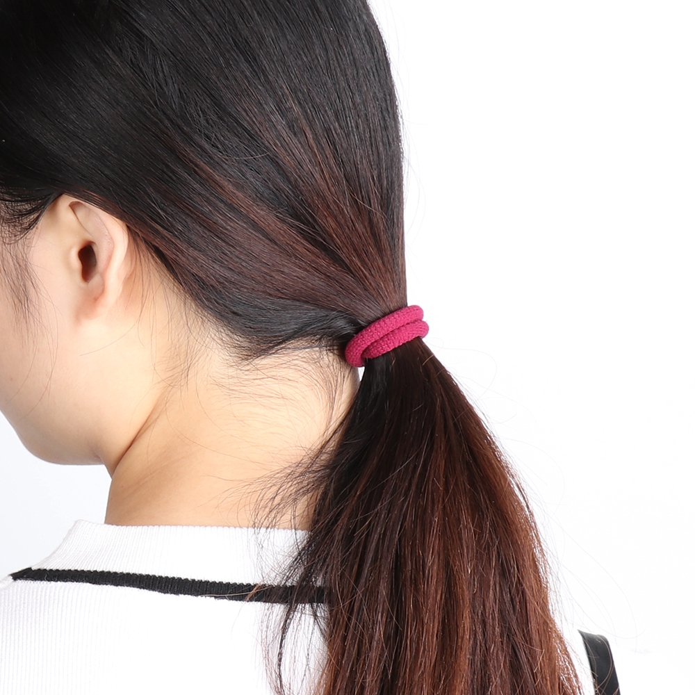 Bộ 5 dây buộc tóc co dãn màu trơn xinh xắn cho nữ