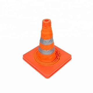 Cọc tiêu giao thông trụ giao thông Hàn Quốc gấp gọn, có đèn cảnh báo 48cm, 68cm loại di động tuỳ chỉnh kích thước