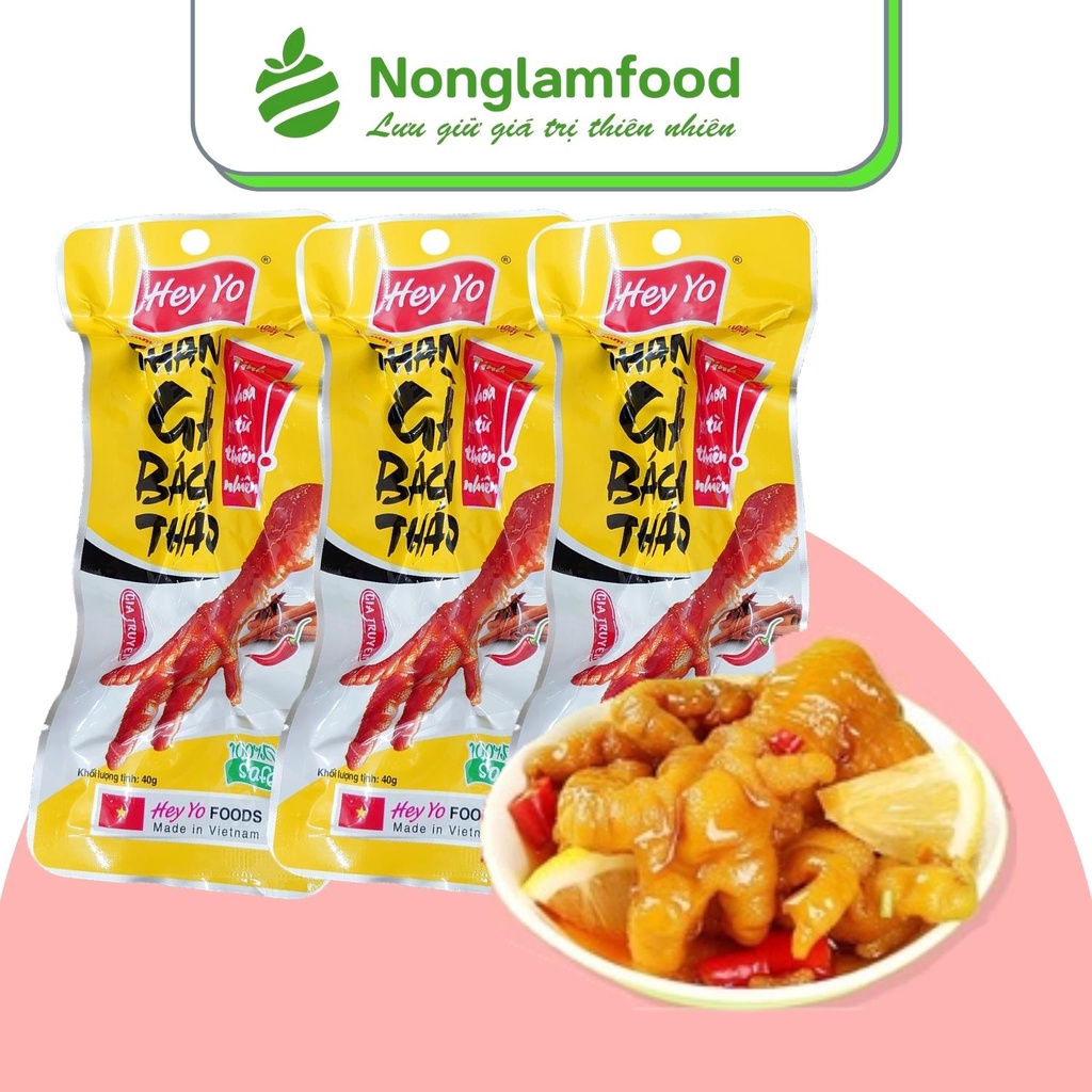 Chân gà cay bách thảo 40g giai giòn sần sật, hương thơm đậm đà, đồ ăn vặt chân gà Việt Nam vệ sinh an toàn