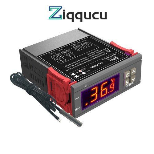 Bộ điều khiển nhiệt độ kỹ thuật số Ziqqucu STC-1000 màn hình LED