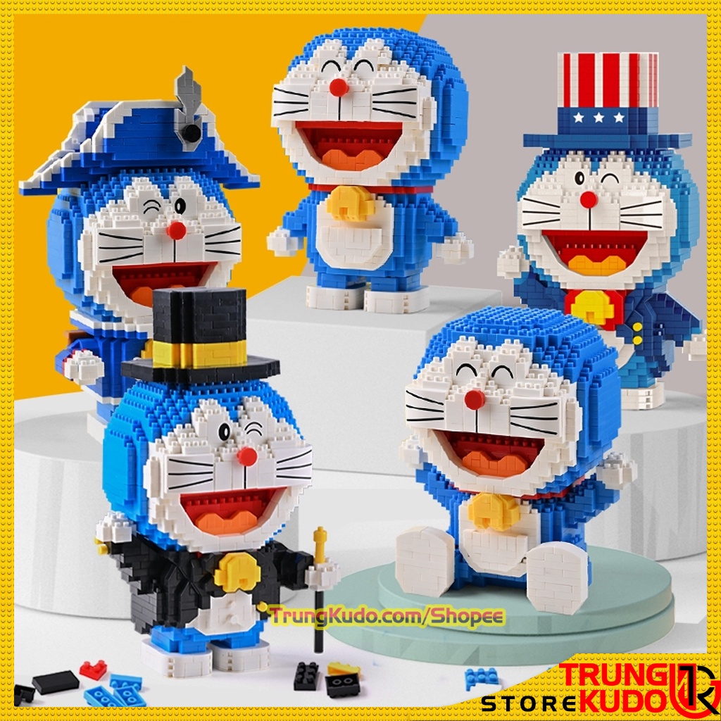 Mô hình Doremon dạng Đồ chơi xếp hình Doraemon nhiều mẫu dùng làm quà tặng, đồ decor