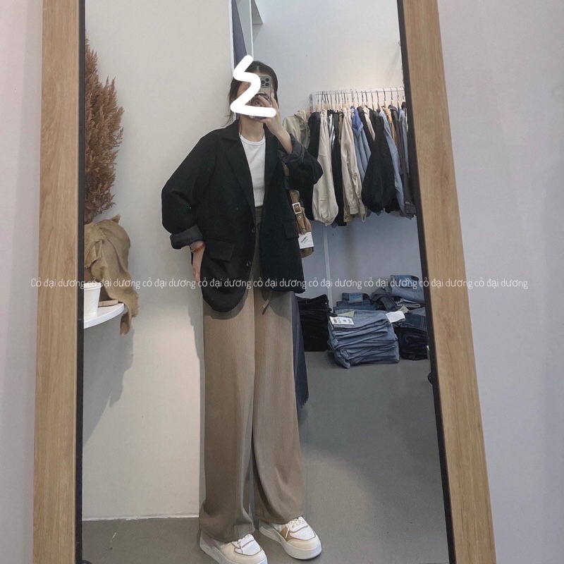 áo blazer trơn túi nắp