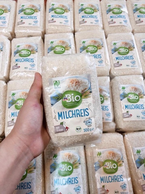 [Bio] Gạo sữa ăn dặm nguyên chất hữu cơ Bio Milchreis Đức 500gr