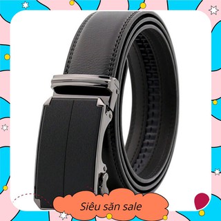 Thắt Lưng Nam Da Bò Thật Khóa Tự Động Đẳng Cấp | Dây Nịt Mặt Nhám 01 BingShop01