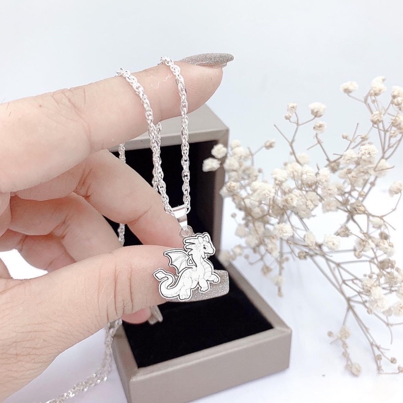 Dây chuyền Bạc Mặt hình 12 con giápMainomi Shop Bạc Xinh Có thể khắc sđt bố mẹ mặt sau (free khắc)