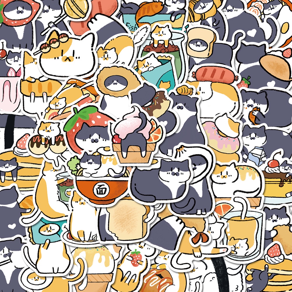 Bộ 50 Miếng Dán Trang Trí Laptop Chống Thấm Nước Họa Tiết Hoạt Hình Dễ Thương