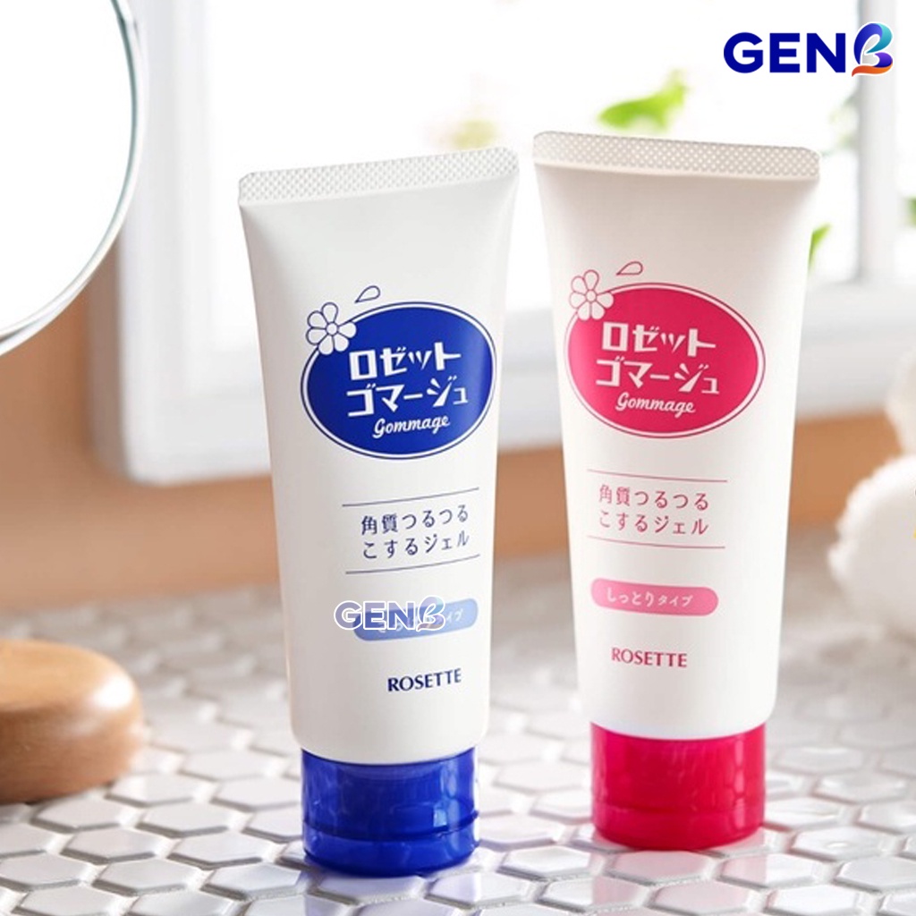 Tẩy Tế Bào Chết Da Mặt Rosette Peeling Gel NHẬT 120g Hồng Xanh - Gel Tẩy Da Chết Mặt Rosette CHÍNH HÃNG GENB