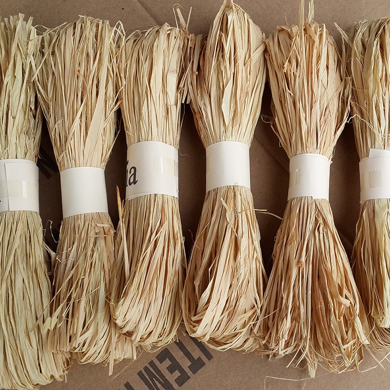 1 Bộ 50 bó cọ sợi raffia tự nhiên dùng làm đồ thủ công