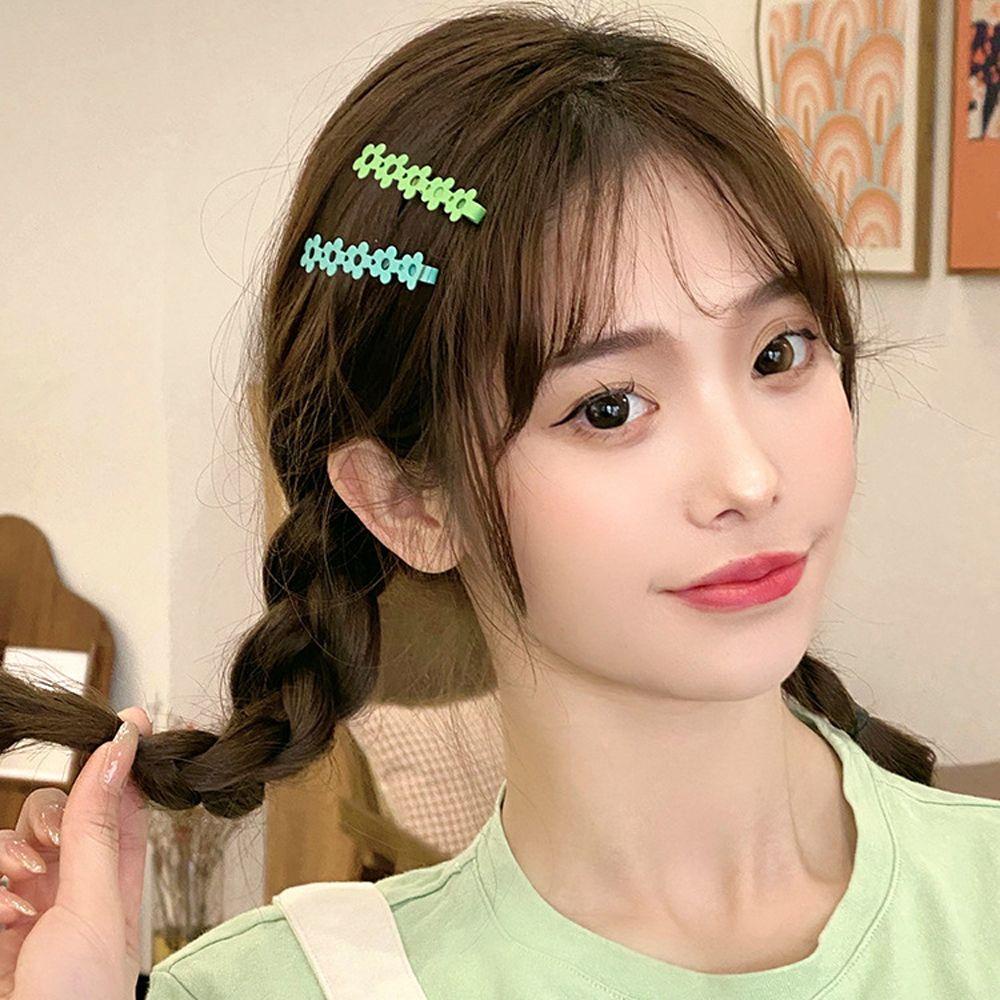 Kẹp Tóc Hình Hoa Rỗng Màu Kẹo Ngọt Ngào Dễ Thương WMES15H Cho Nữ