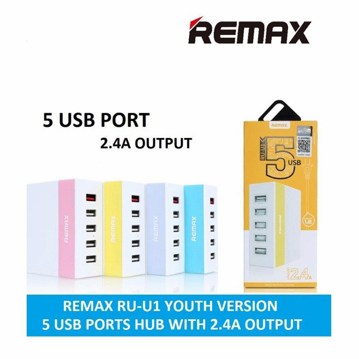 Bộ sạc 5 cổng USB Remax