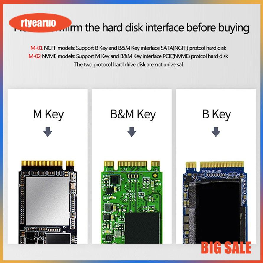 Lenovo M-01 M2 SSD Case USB 3.1 Gen2 Type C External SSD Disk Enclosure | BigBuy360 - bigbuy360.vn