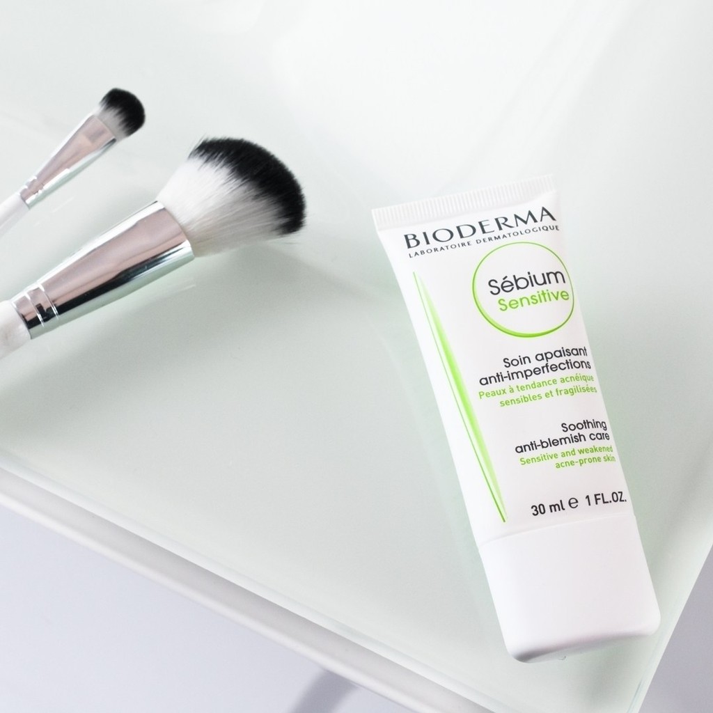 Kem dưỡng ẩm bioderma sebium sensitive giảm mụn chăm sóc da mụn, nhạy cảm 30ml
