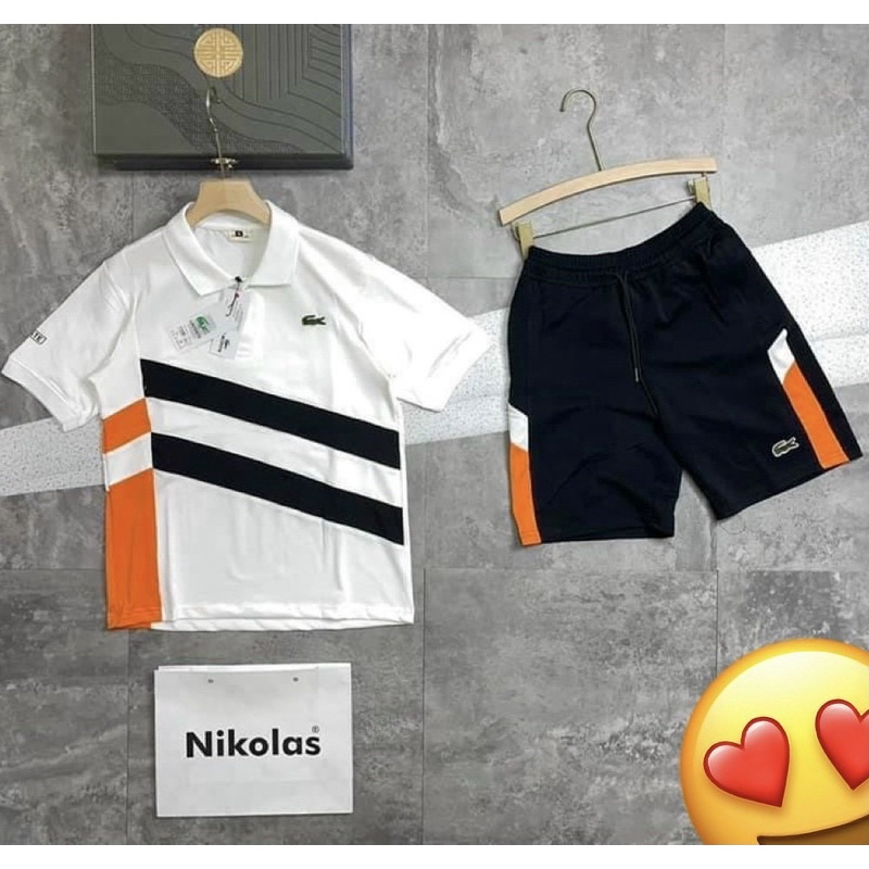 Đồ bộ chơi thể thao thời trang nam, Bộ cộc mùa hè có hoạ tiết phong cách hàn quốc cotton btshop từ M đến xxl