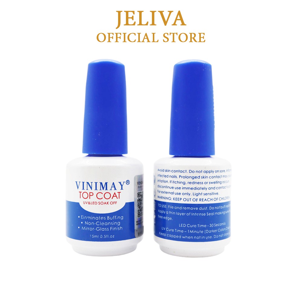 Sơn Top coat Vinimay JELIVA phủ bóng móng 15ml