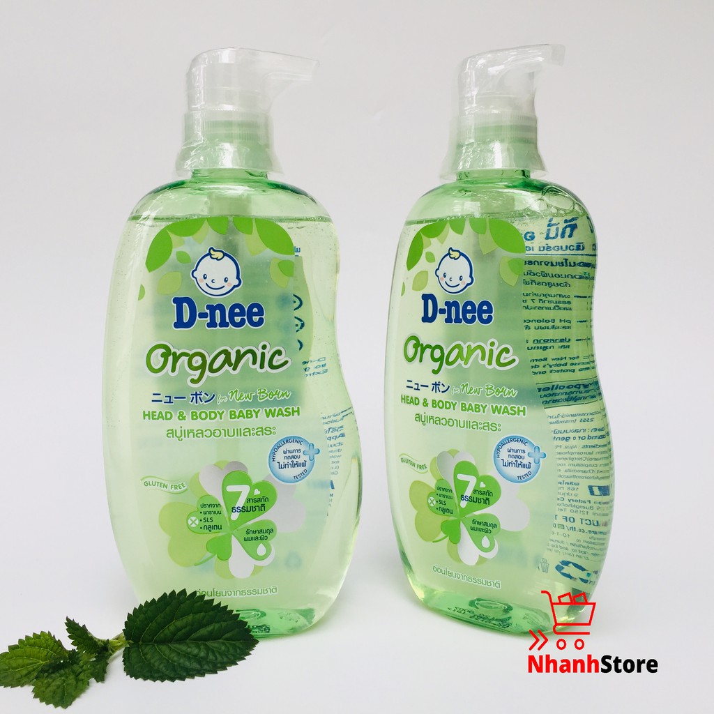 Sữa Tắm Gội Toàn Thân Cho Bé Dnee Organic 380ml - Thái Lan